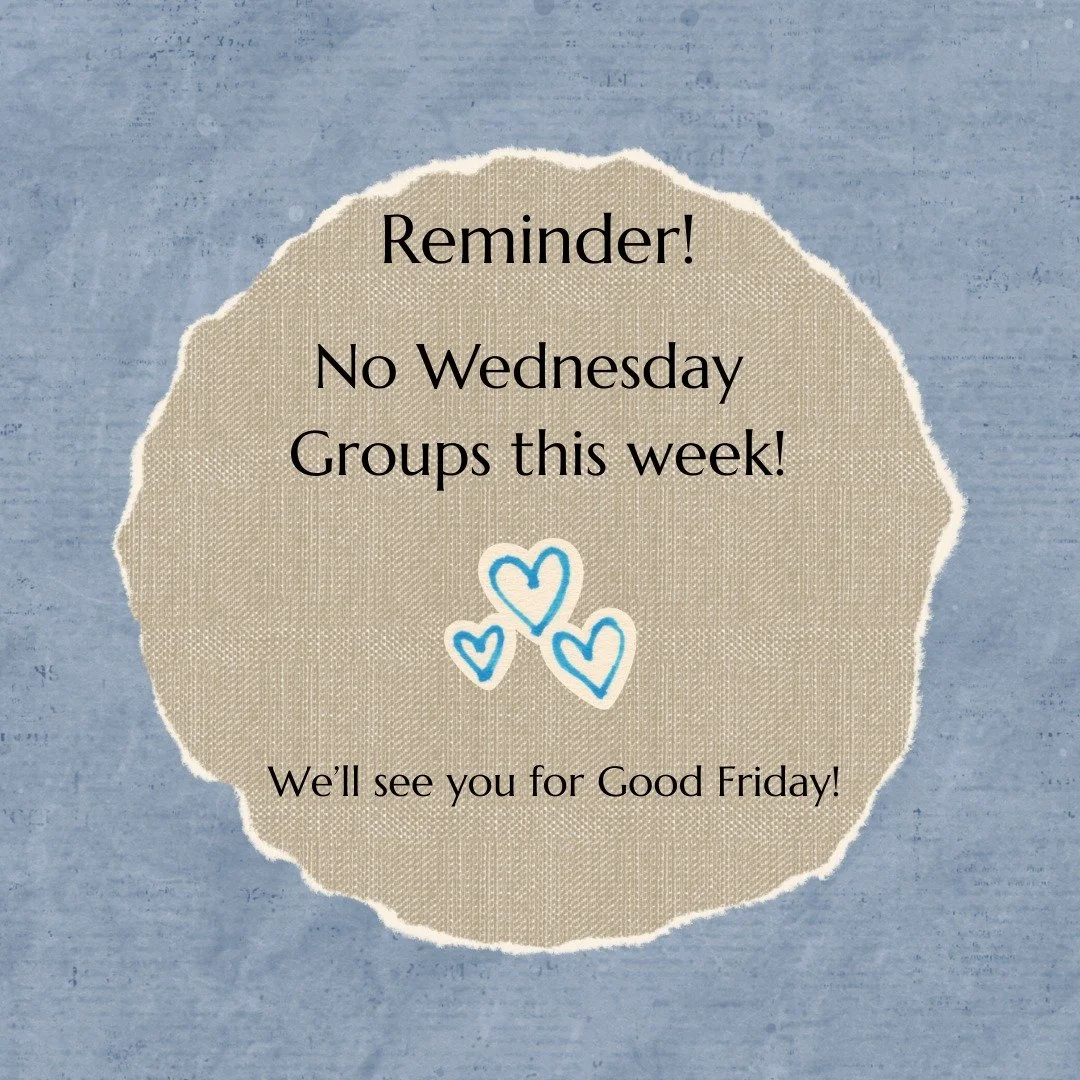 🚨 NO WEDNESDAY GROUPS 🚨

We&rsquo;ll miss seeing you all tomorrow night, but we can&rsquo;t wait to gather on Good Friday and Easter Sunday! 🙌

See you then 💙💙💙