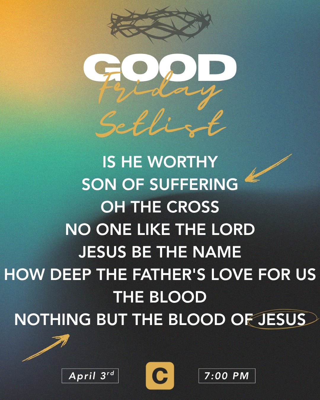We had to post a sneak peek of some of the songs our worship team has been preparing for Good Friday 🎸🎹🥁

Tomorrow is all for the worship of our Savior Jesus and the cost He willingly paid for the salvation of all. We won't have it live-streamed s