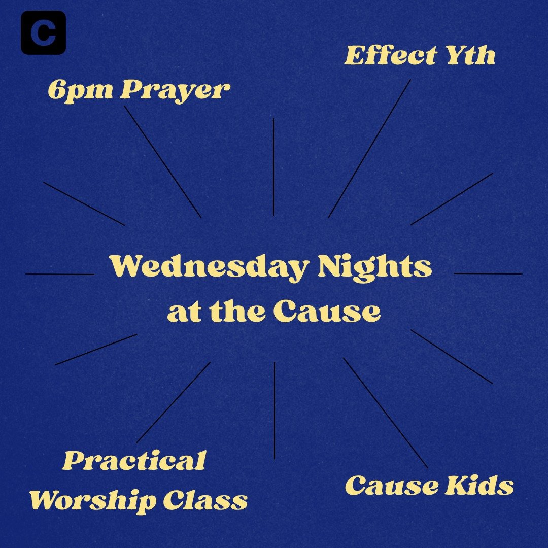 Midweek at Cause 💎

Tonight&rsquo;s all about growing deeper together 💙 Whether you&rsquo;ve been coming for weeks or tonight&rsquo;s your first time, we&rsquo;d love to see you!

Doors open at 6:30PM // Classes begin at 7PM