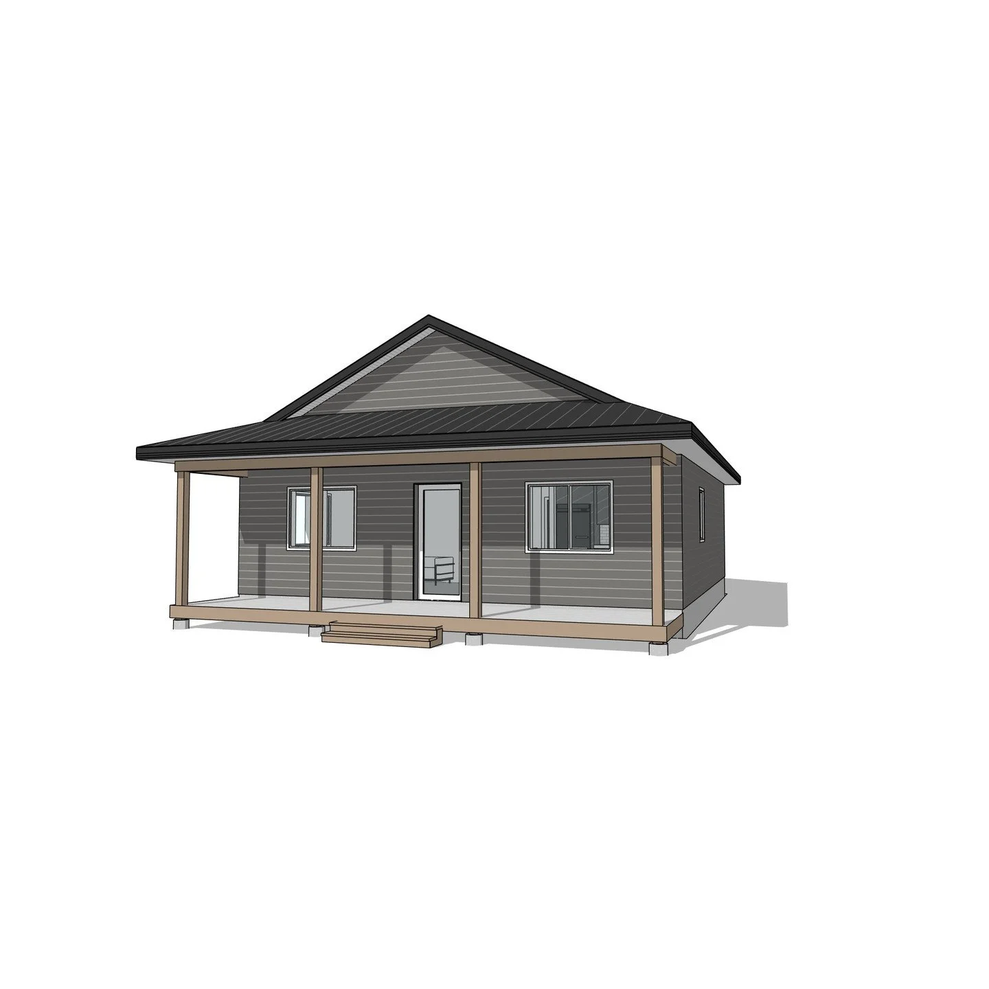 1 Storey Residence. #residence #porch #metal #wood #perspective #revit #architecture #aja #adamjodoinarchitectural #design