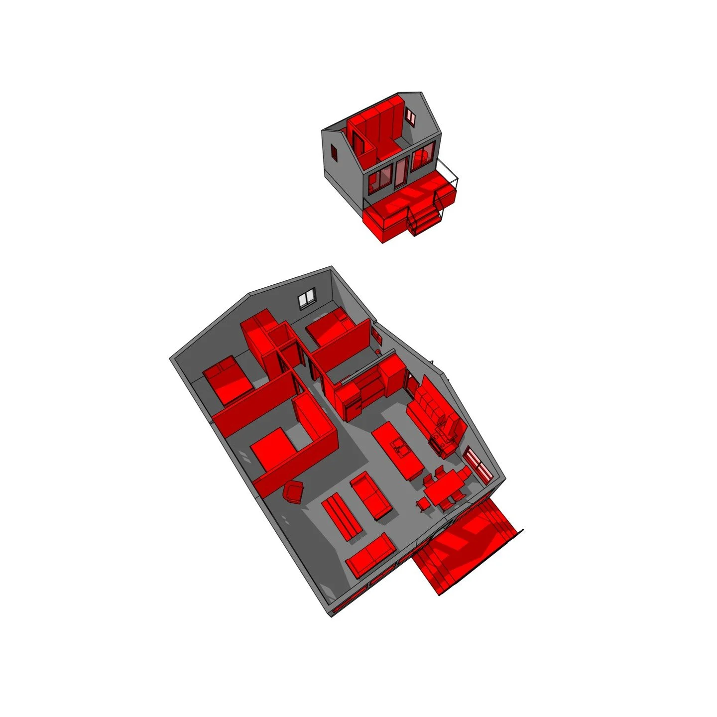 1 storey residence renovation &amp; accessory building renovation.

#residence #renovation #accessorybuilding #secondarysuite #kitchen #deck #architecture #aja #adamjodoinarchitectural #design