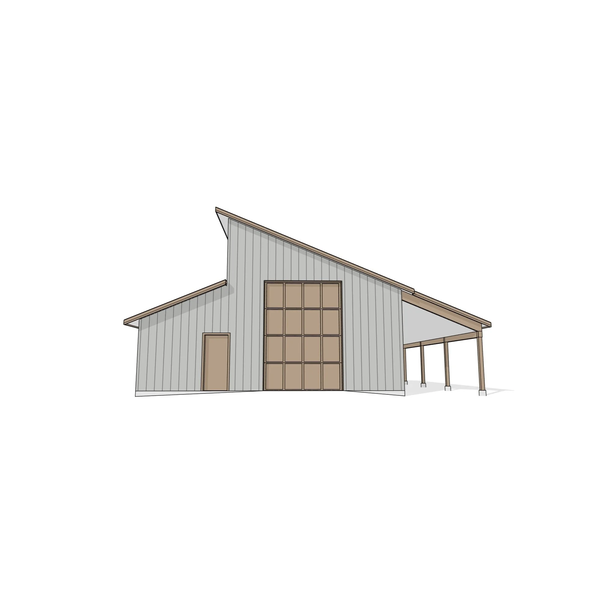 1 storey detached garage with porch and carport.

#garage #carport #porch #rv #workshop #perspective #traditional #timber #revit #architecture #aja #adamjodoinarchitectural #design