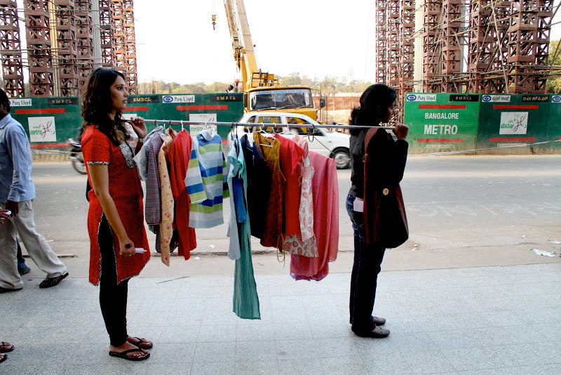 I Never Ask For It street intervention, Bangalore (2009) Action Heroes Farya Lokhanwala