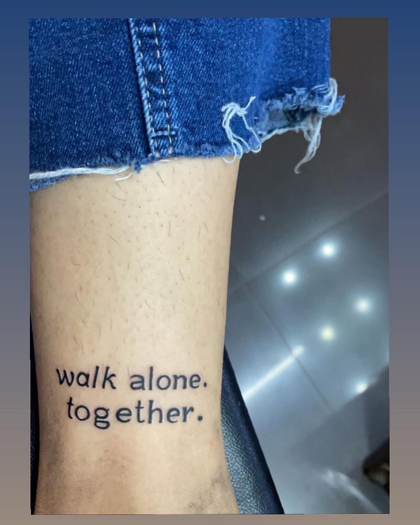 Surprise note from an #ActionShero visiting #Bangalore . #WalkAlone Together . 

#StepByStepGuideToUnpologeticWalking #AkeliAwaaraAzaad #righttobedefenceless #INeverAskForIt #tatoo #memory #body #feministsolidarity #disobey #unapologetic #walk #endgb