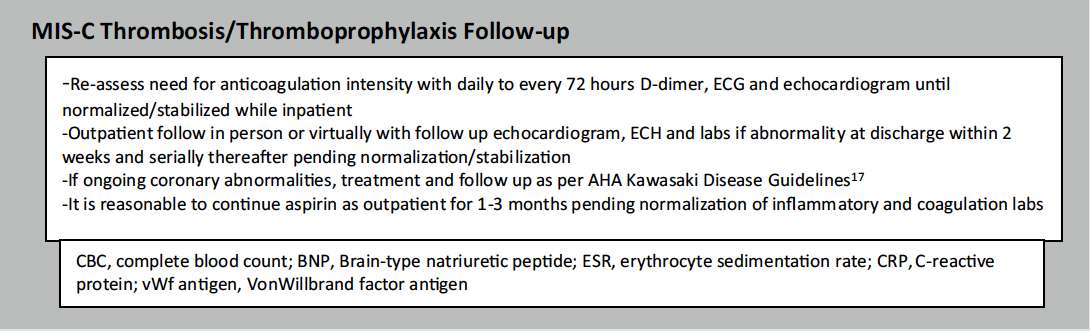 Thromboprophylaxis for children hospitalized with COVID‐19 and MIS