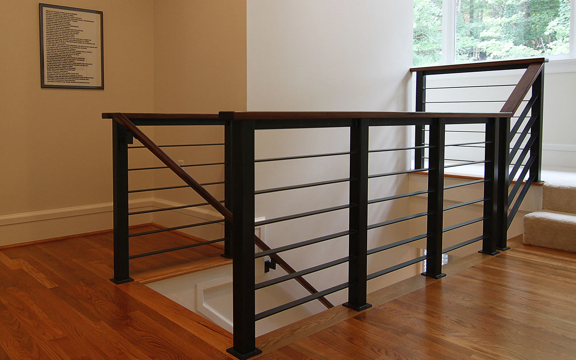 WALNUT & STEEL STAIRWAY