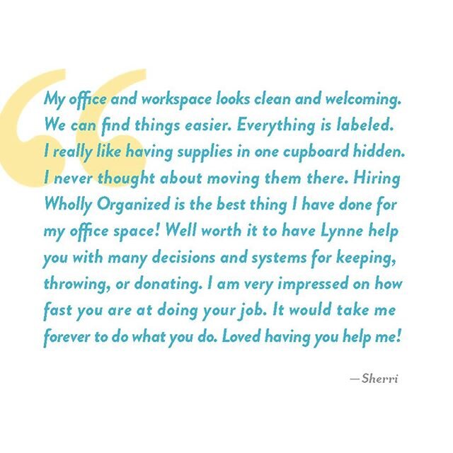 We love hearing from our past clients! #whollyorgstories