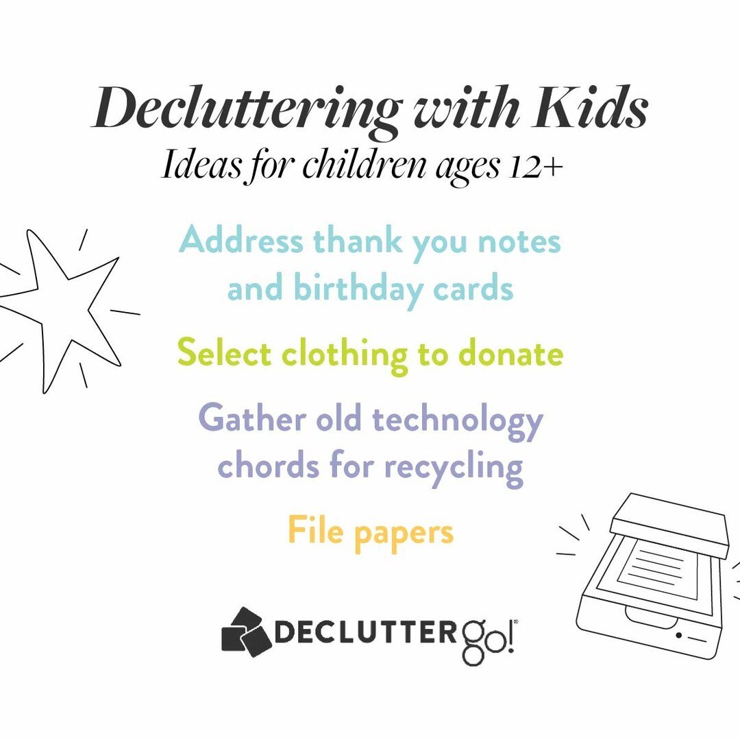 Getting your kids in the habit of donating clothes early in life means they&rsquo;ll be more likely to continue the habit! #organizingwithkids #decluttering #homeorganization #kidsandclutter #decluttergo #familyorganizing
