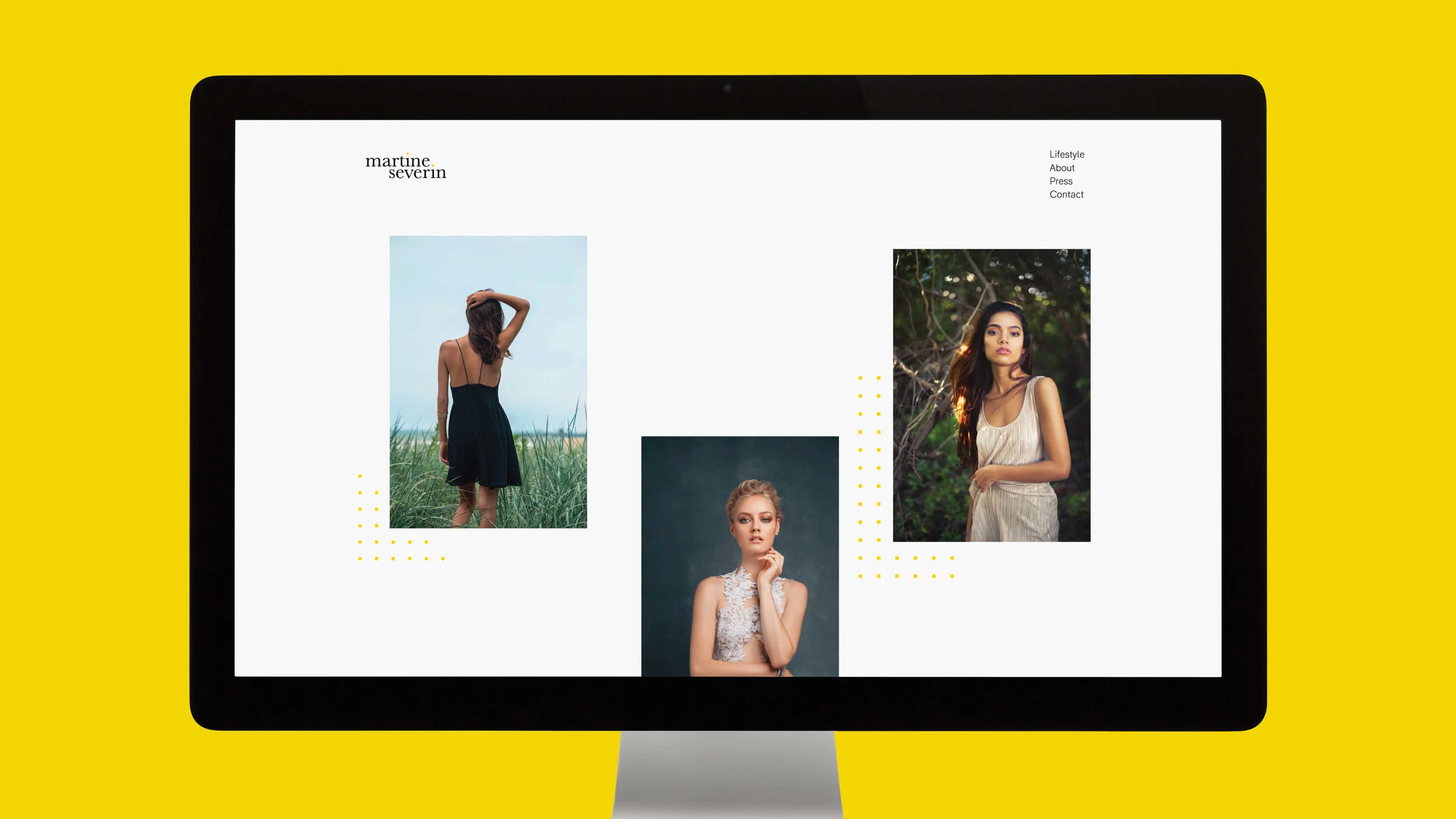 Martine Severin website mock-up
