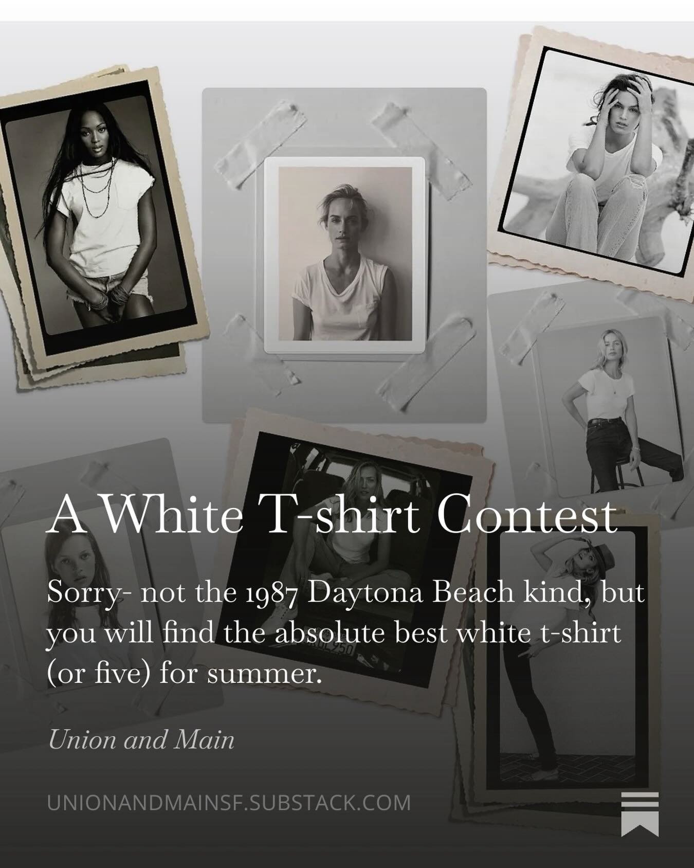 A White T-shirt Contest 🤍 link in bio for our latest Substack post