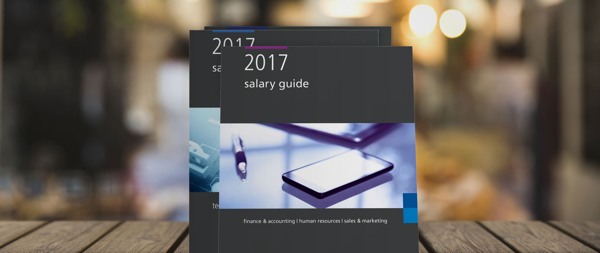 The guides were designed to reach a wide range of users, from hopeful candidates to hiring managers trying to figure out how much to pay new recruits. It was important to focus on the tools of the trade, rather than people in that industry. This would make it easier for the users to see themselves in the roles.