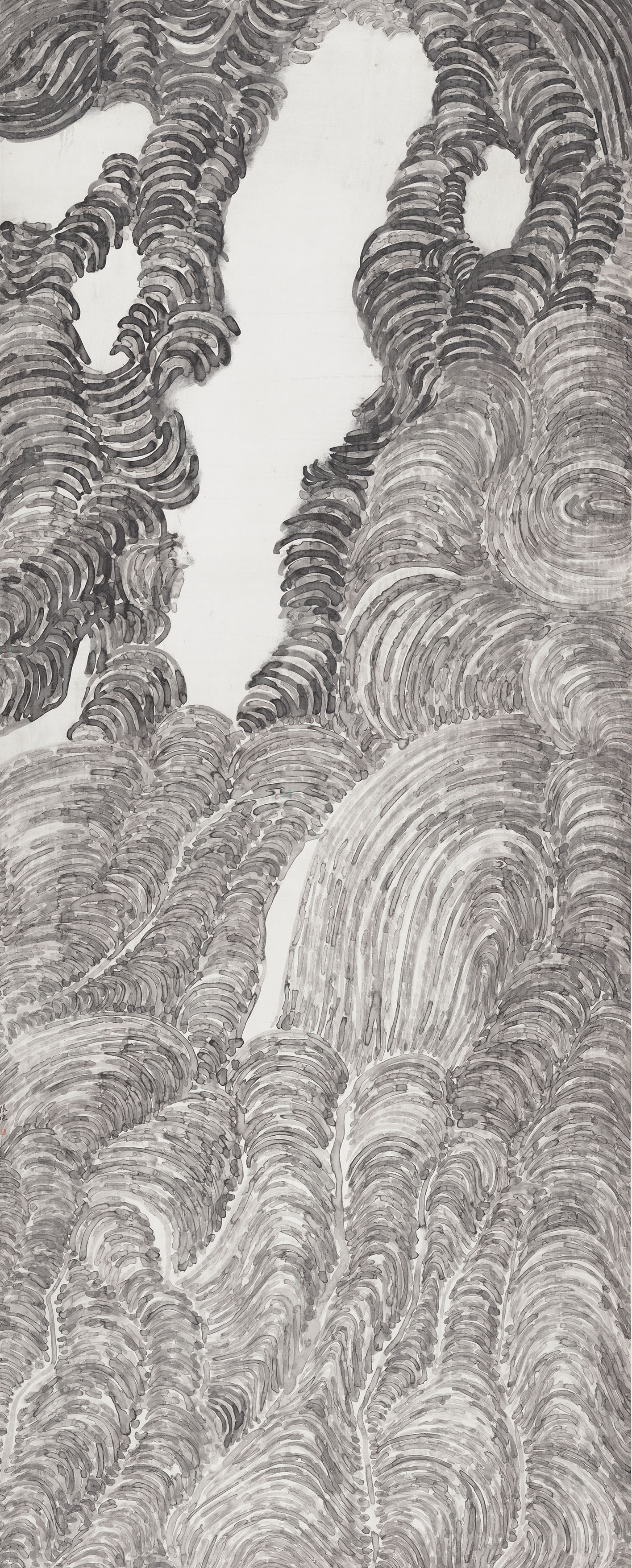 Copy of 山外山系列 纸本设色 212x85cm 2017.jpg