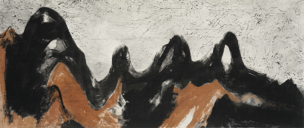 山外山系列86.5X206cm 绢本设色 2016年.jpg