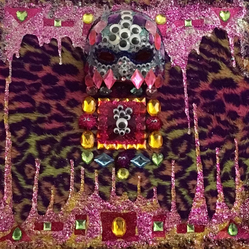 Rainbow Cheetah Glitter Monster by Madeline Franks | $200