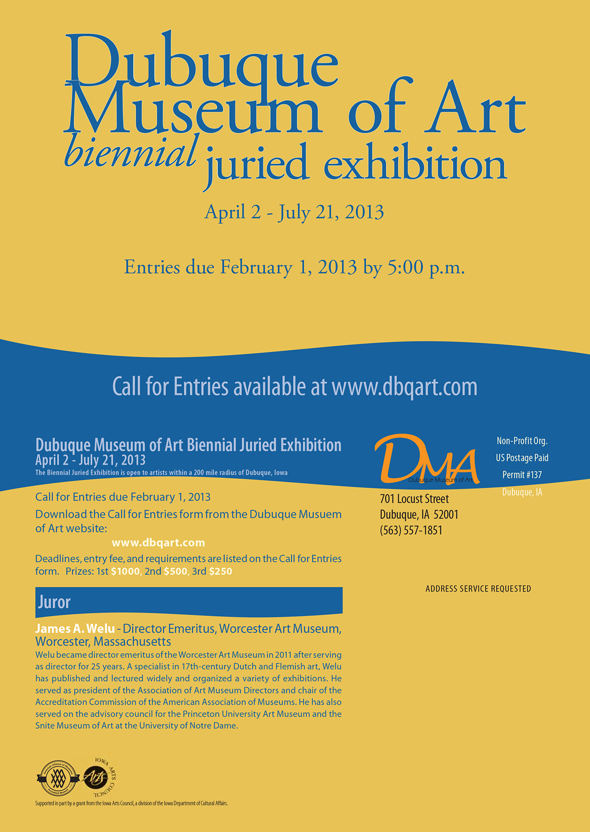 Dubuque Museum of Art:  Biennial Juried Exhibition