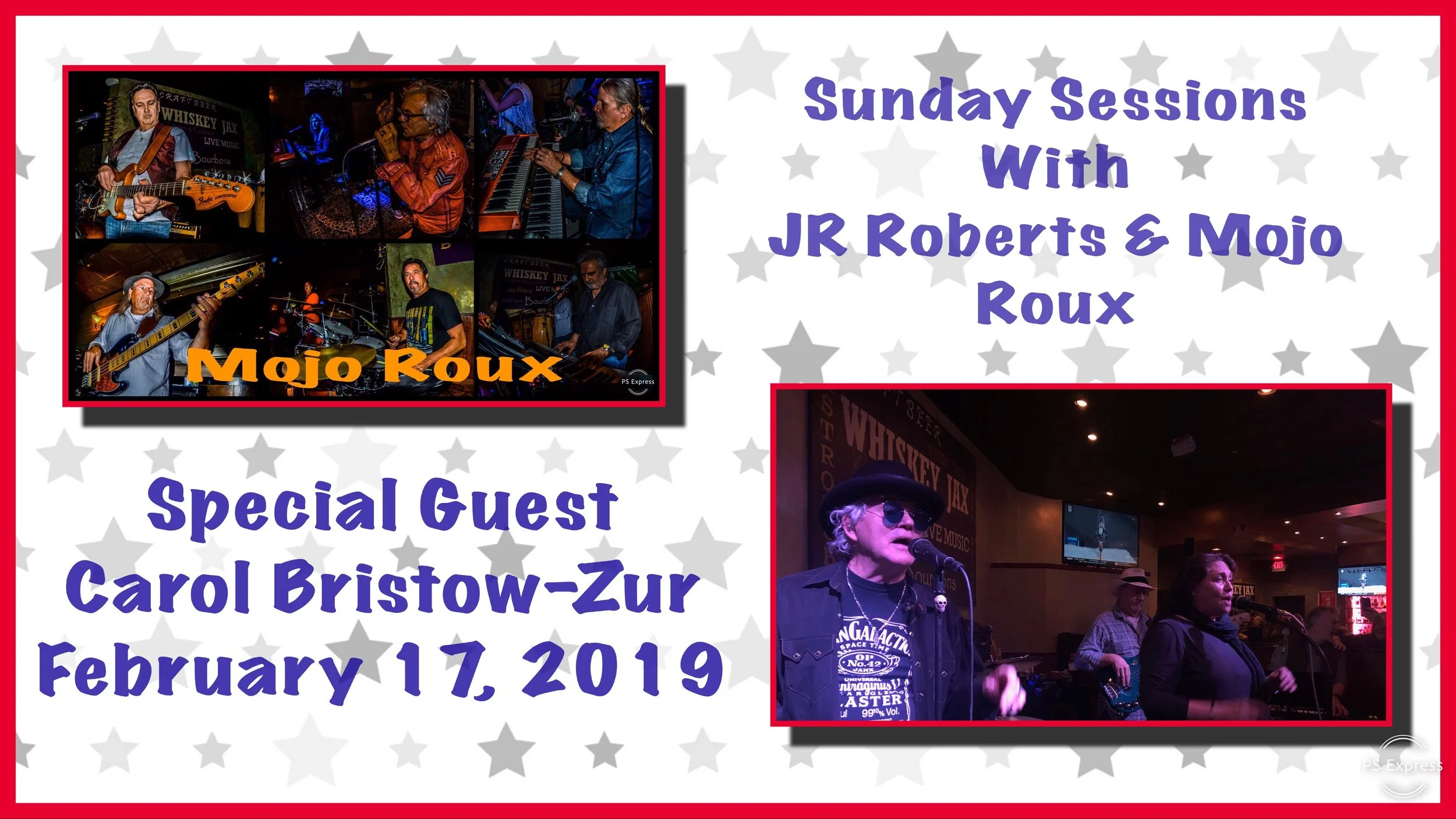 Sunday Sessions with JR Roberts and Mojo Roux and special guest Carol Bristow-Zur