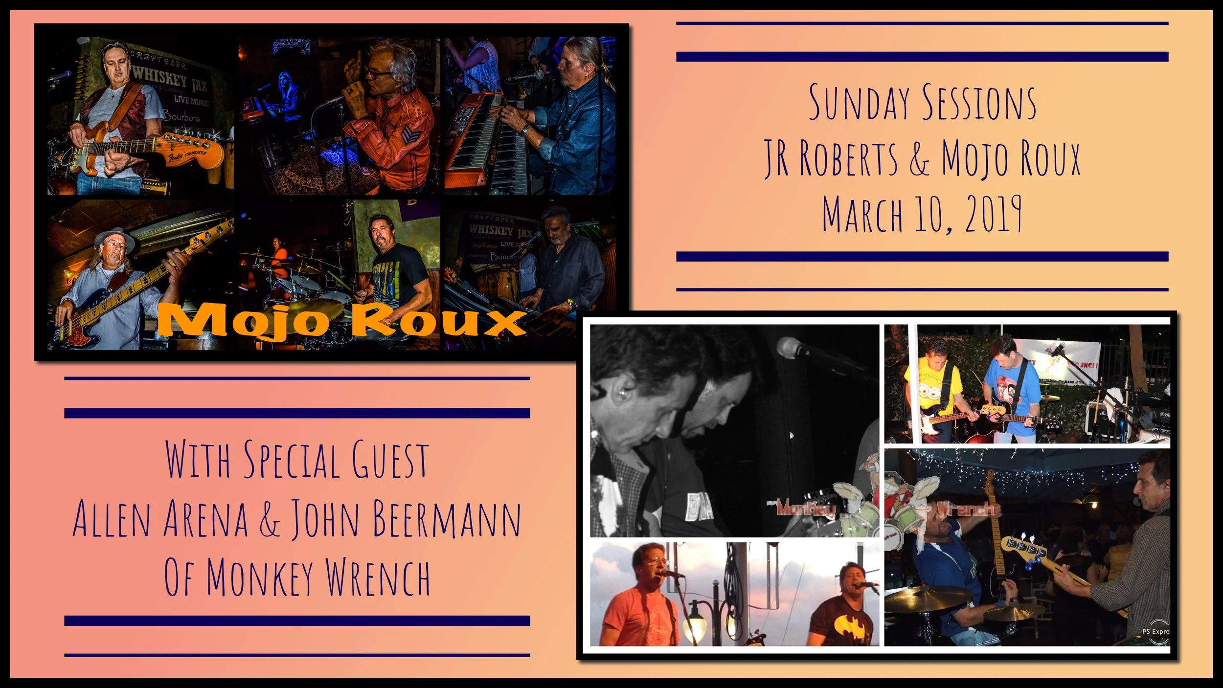 Sunday Sessions with JR Roberts and Mojo Roux and special guest Allen Arena &amp; John Beermann