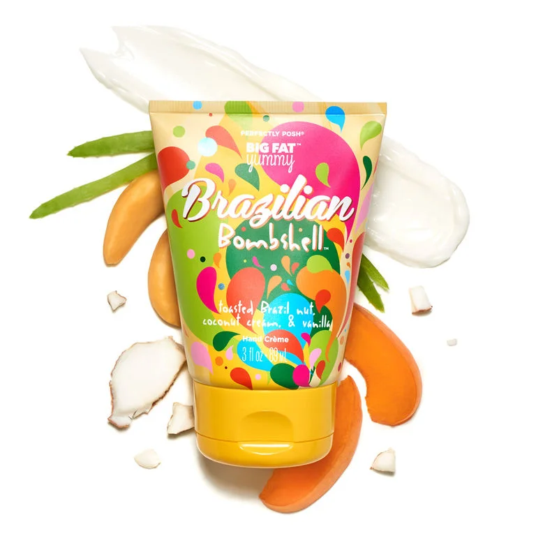 Perfectly Posh Brazilian Bombshell Big Fat Yummy Hand Cream for vegan skincare routine for body, vegan hand cream