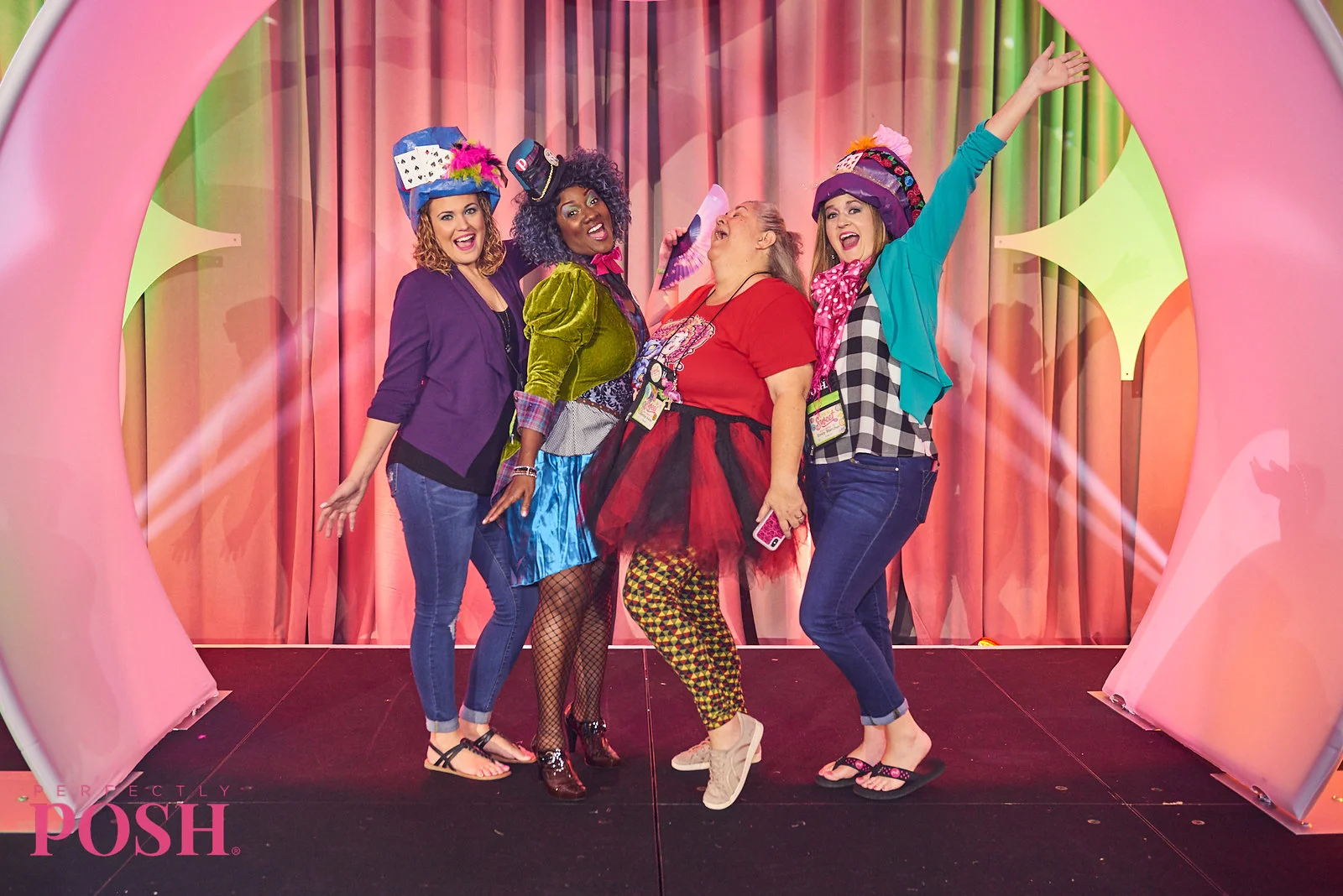 Perfectly Posh Influencers attending the Mad Hatter Tea Party at UnCon 2019 in Indianapolis