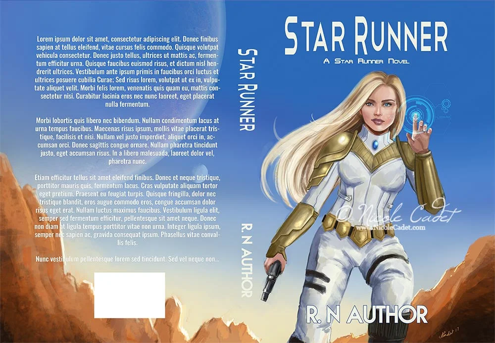 Scifi wraparound with text