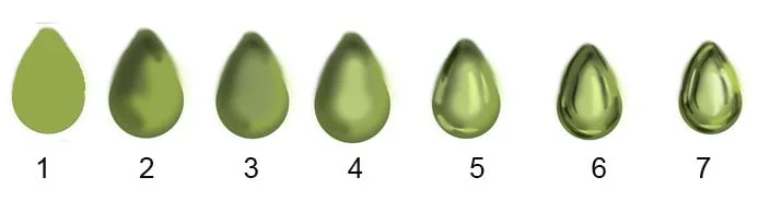 Green Drop shaped gemstone