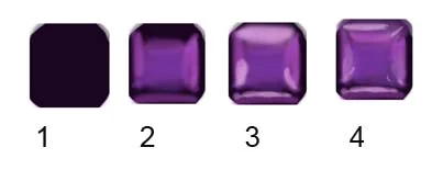 Square amethyst