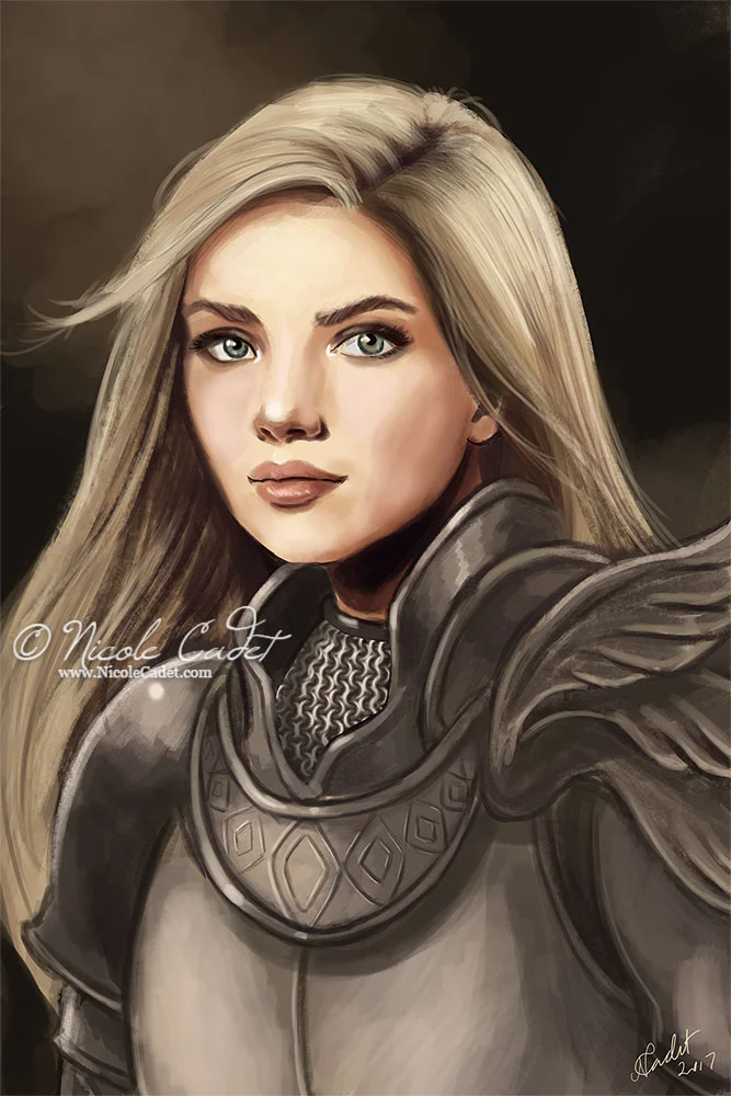Lorenth - A GW2 Seraph inspired warrior character I have yet to create in game. Again, this is looser in style