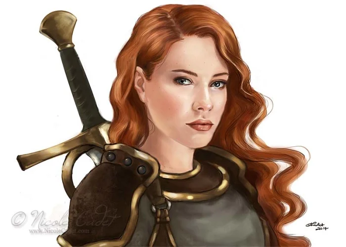 Vika - a paladin character/ holy warrior