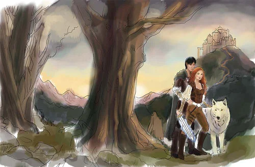 Colour sample 2 - Still warms, but more forest tones