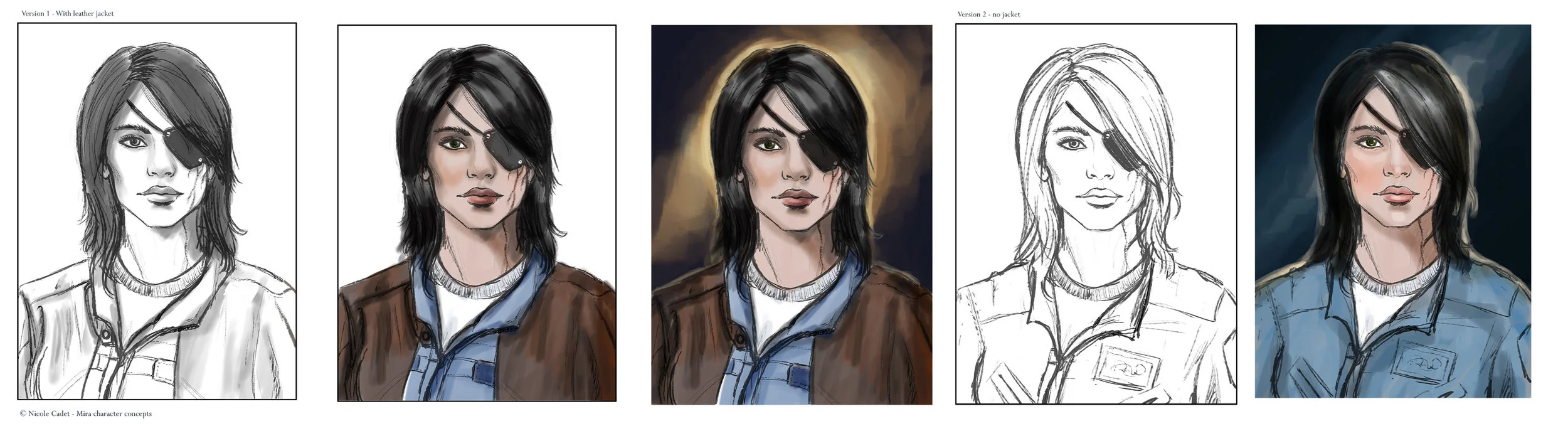 Sketch and colour concepts for Mira