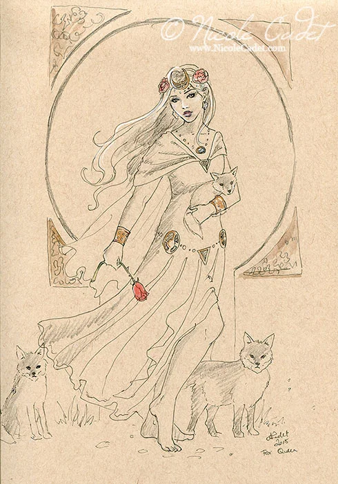 Queen of foxes sketch