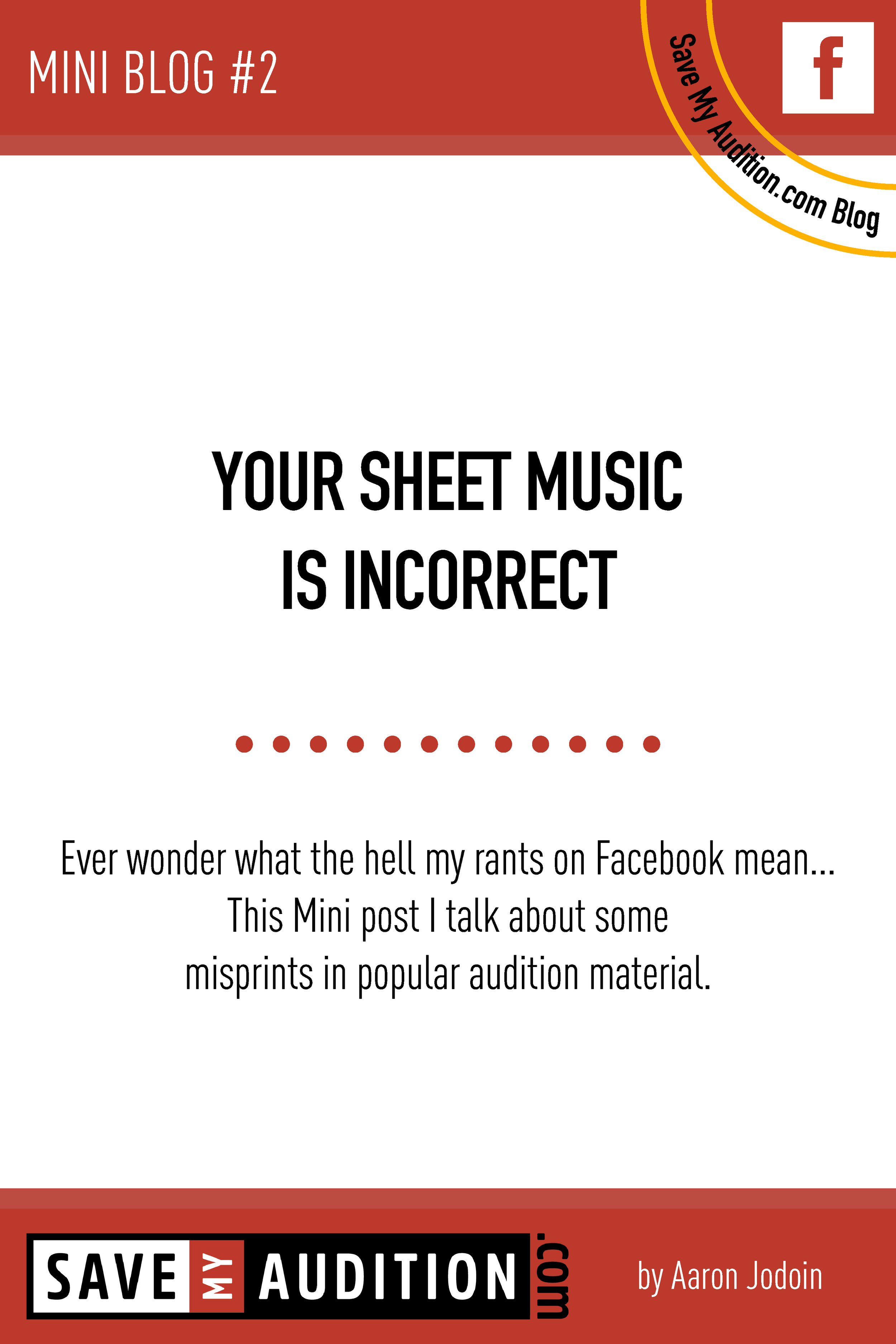 Miniblog #2 - Your Sheet Music is Incorrect!