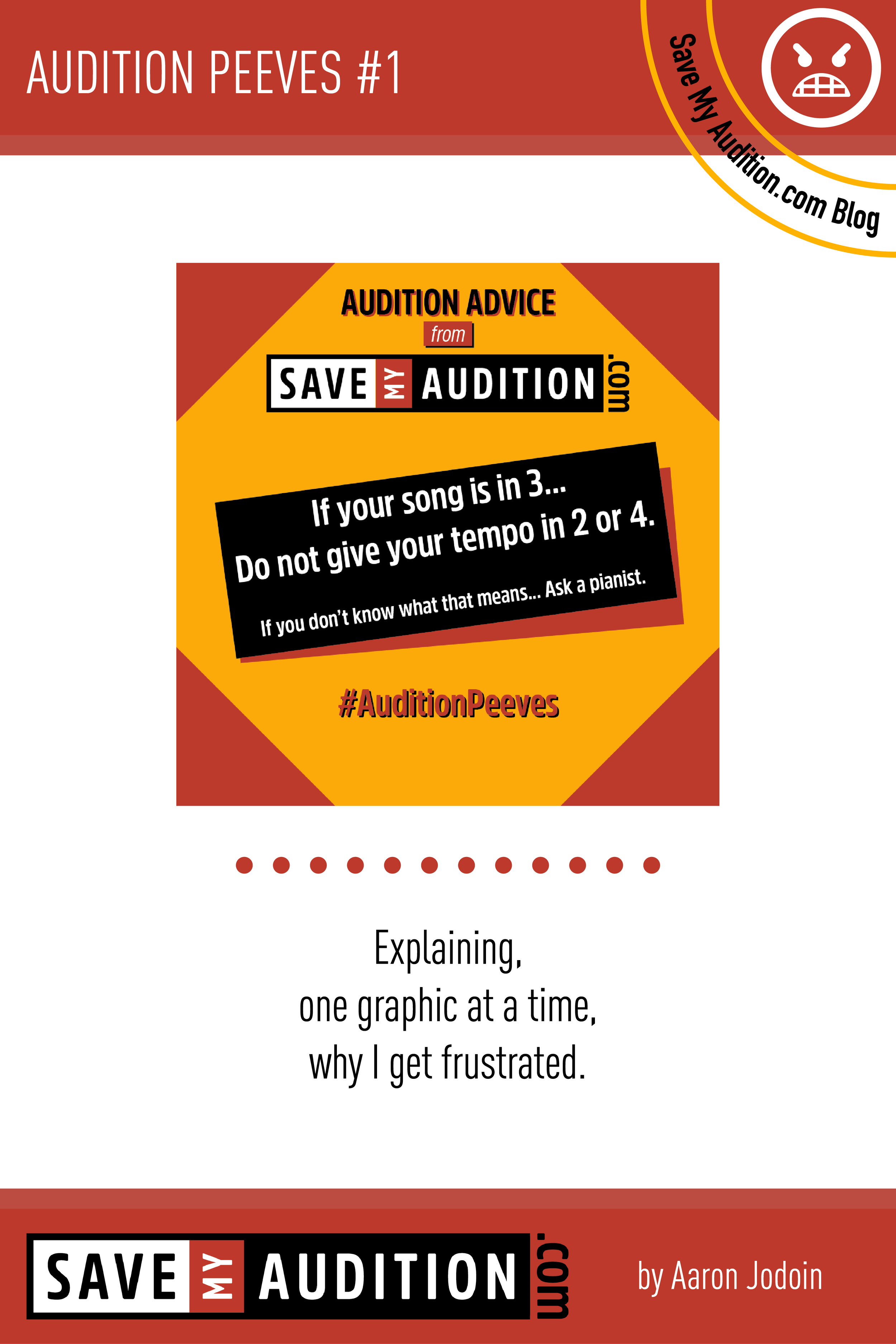 AUDITION PEEVES #1 - Don't Give Your Tempo in 3...