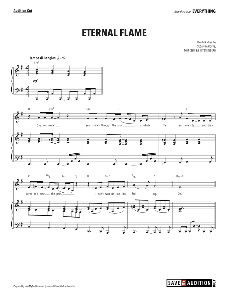 Clean version of Eternal Flame by The Bangles