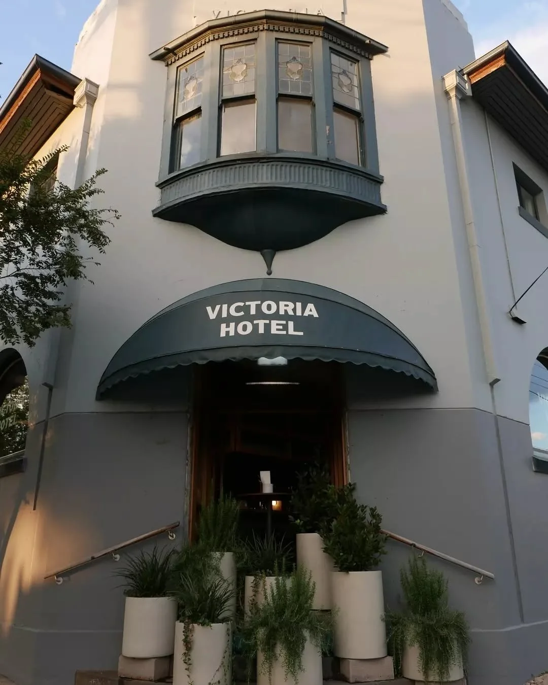 Sunday 19th October Roast at The Vic Hotel

Roast porchetta, duck fat potatoes, rosemary carrots, peas, 
Yorkshire pudding and jus $32

Full three-course lunch also available for $65

Entr&eacute;e
Local mussels, pork sausage, tomato &amp; chilli
or
