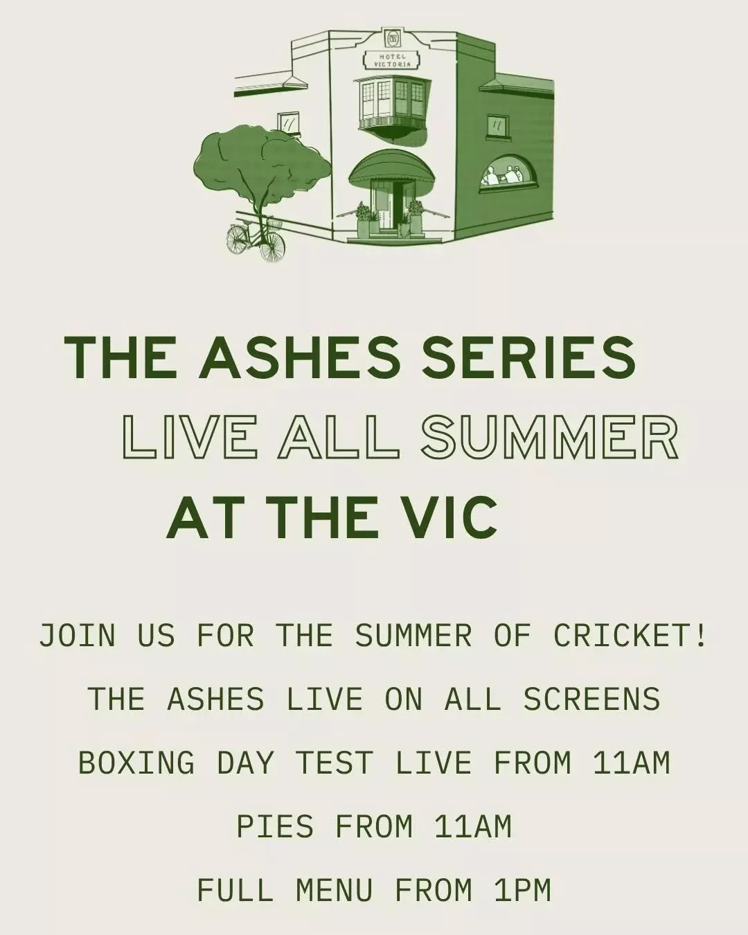 Settle in for the ultimate summer of cricket and catch every moment of The Ashes live at The Vic!