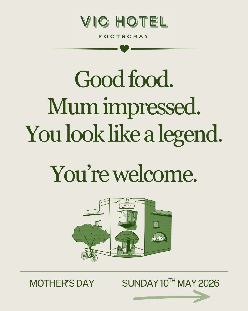The easiest Mother&rsquo;s Day win you&rsquo;ll have in years.

We&rsquo;ll be cooking, pouring wine and doing the dishes, while Mum gets to sit back and enjoy the day.

We've got everything covered, from start to finish. No prep, no clean up, no &ld
