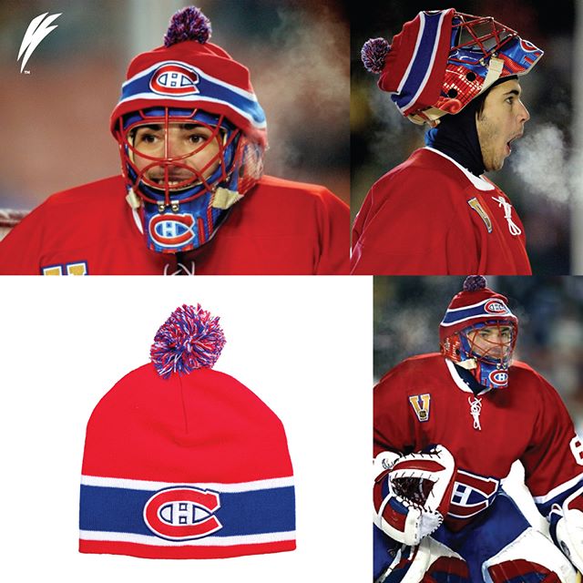 Throwback to the Heritage Classic on November 22, 2003 in Edmonton, Alberta when then Montreal Canadiens goalie Jose Theodore, became an outdoor hockey legend when he wore a style I helped design : The Retro Toque. It was a super cold day that marked