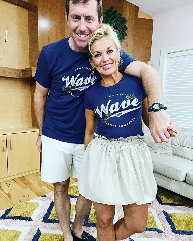 Have you seen our limited edition patriotic Wave shirts?! How cute are the adult versions?! Grab one and support the kids @uichildrens at www.theiowawaveshirt.org