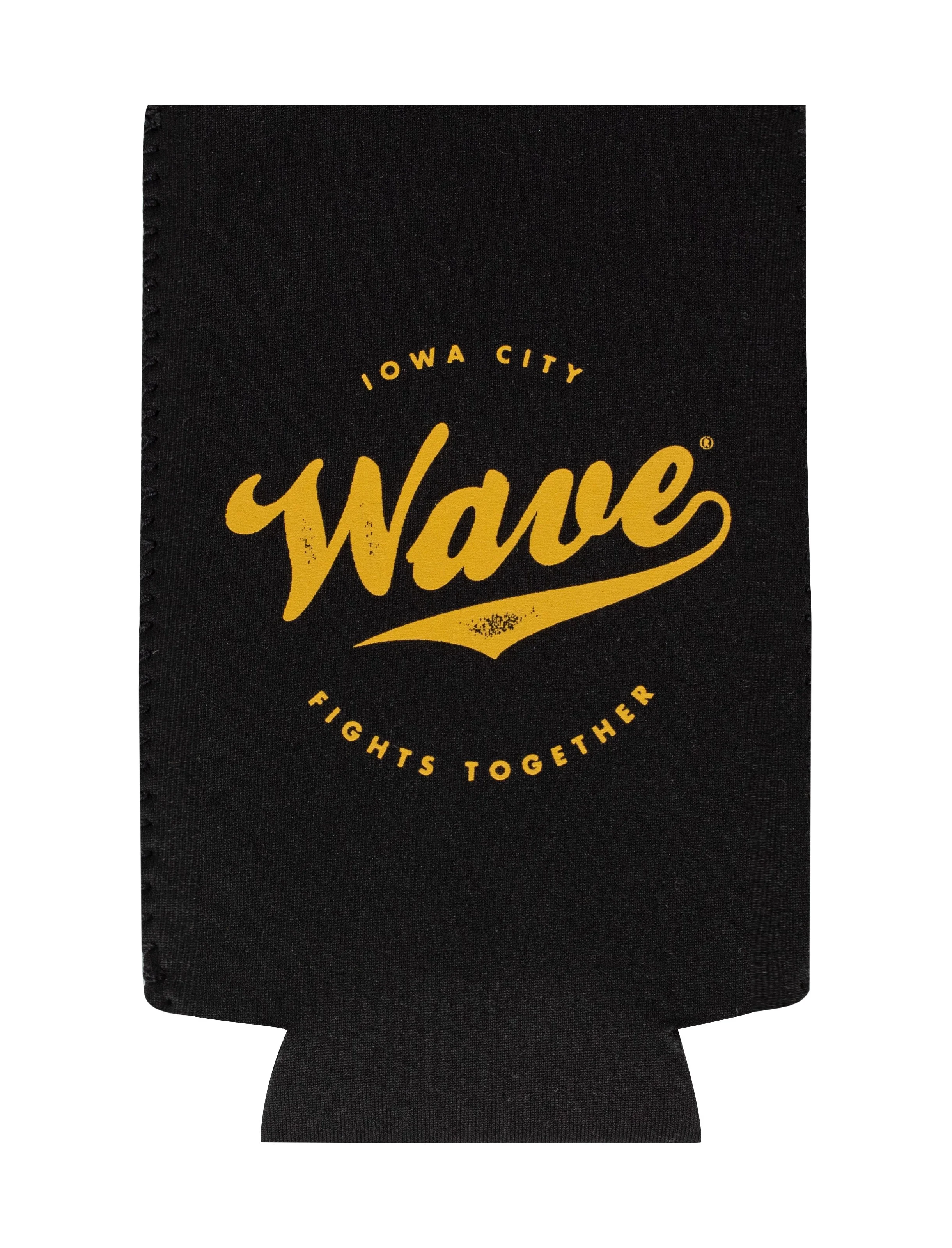 Iowa Wave Slim Koozie Black .jpg
