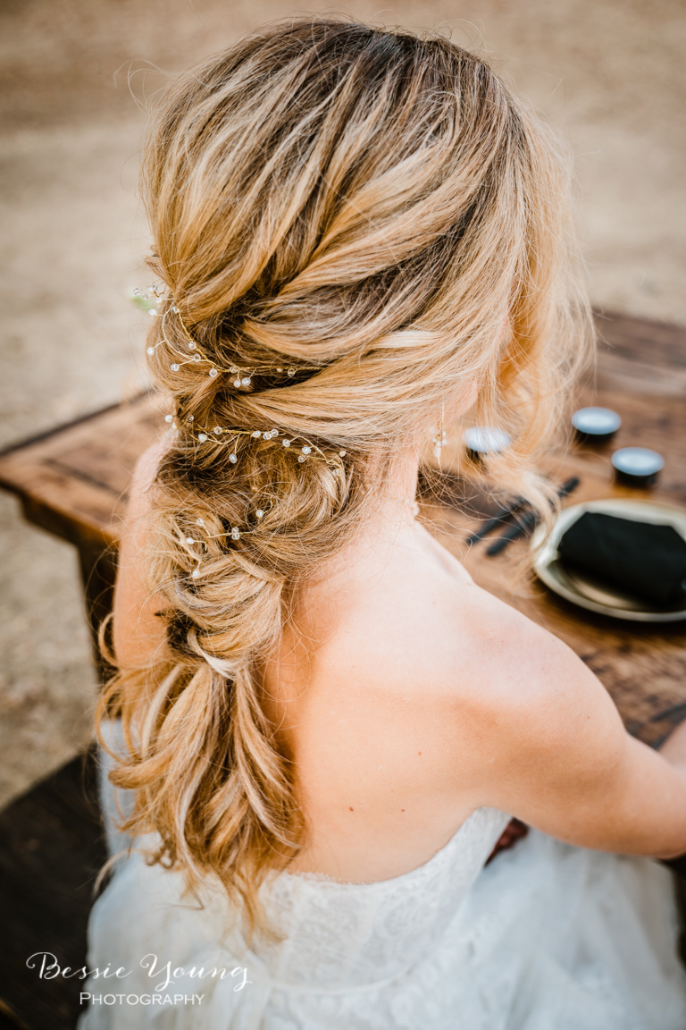 Braided Blonde Locks Bridal Hair Inspiration Long Braid Inspiration for Wedding by Bessie Young Photography