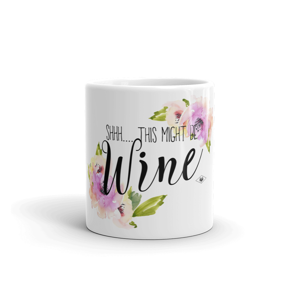 Shhh... this might be wine Coffee Mug Made in the USA by Bessie Young the byp shop.png