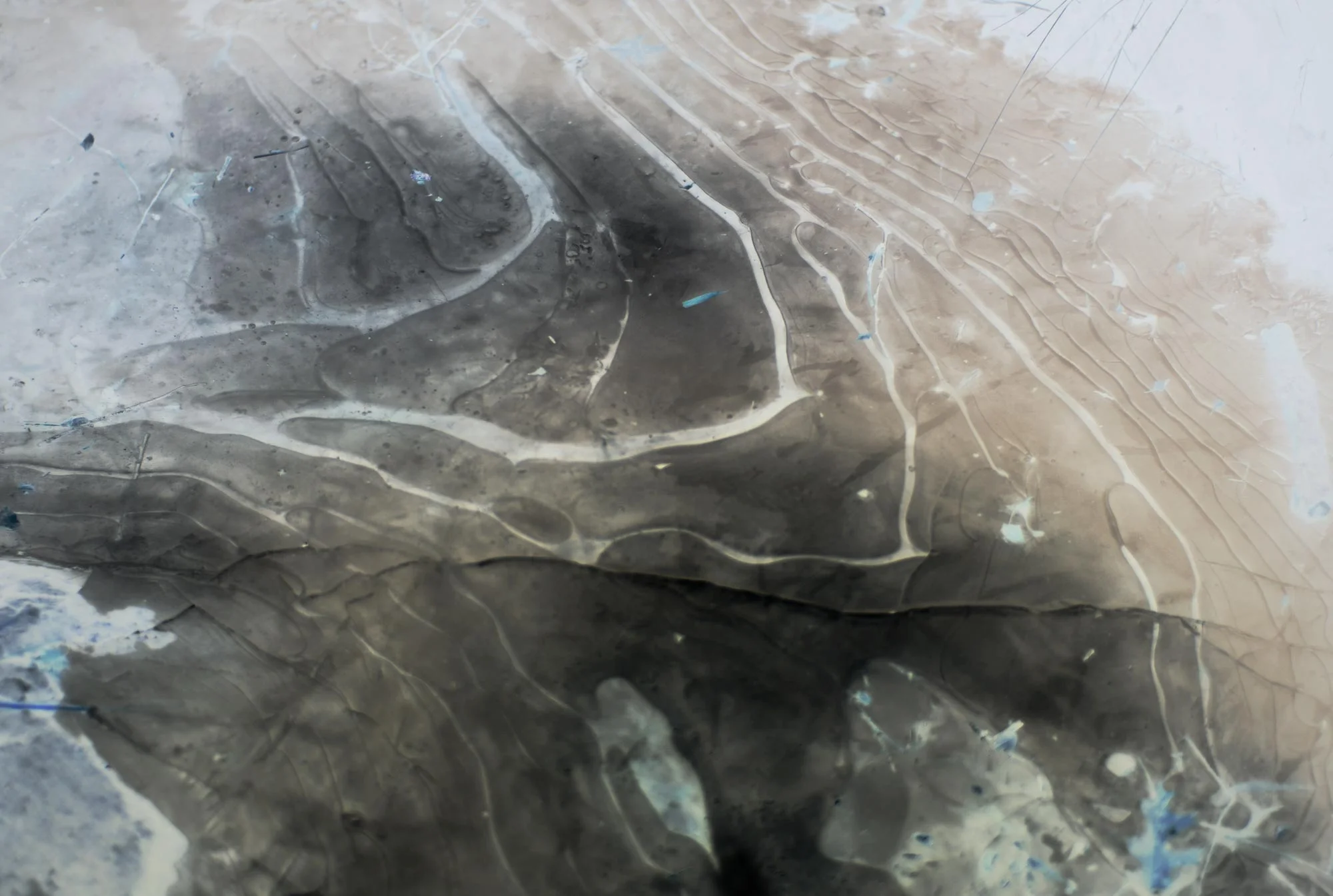 Partially Frozen Stream ( From the series, 'What's it like to see like Bat?')