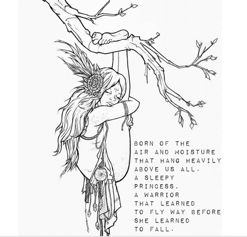 Sama Says poem illustration, born of the air and moisture