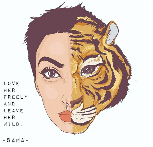 Sama Says poem illustration