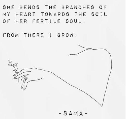 Sama Says poem illustration