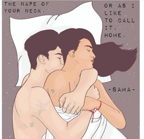 Sama Says poem illustration