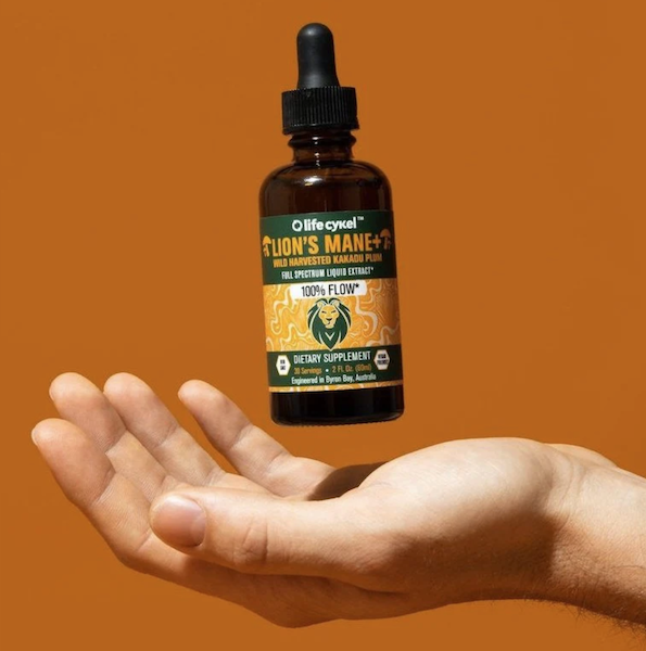 Life Cykel Lion's Mane mushroom tincture product for focus and brain support