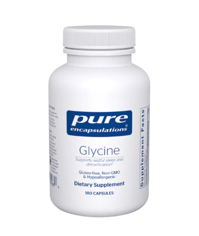 Pure Encapsulations Glycine supplement reviewed for sleep support