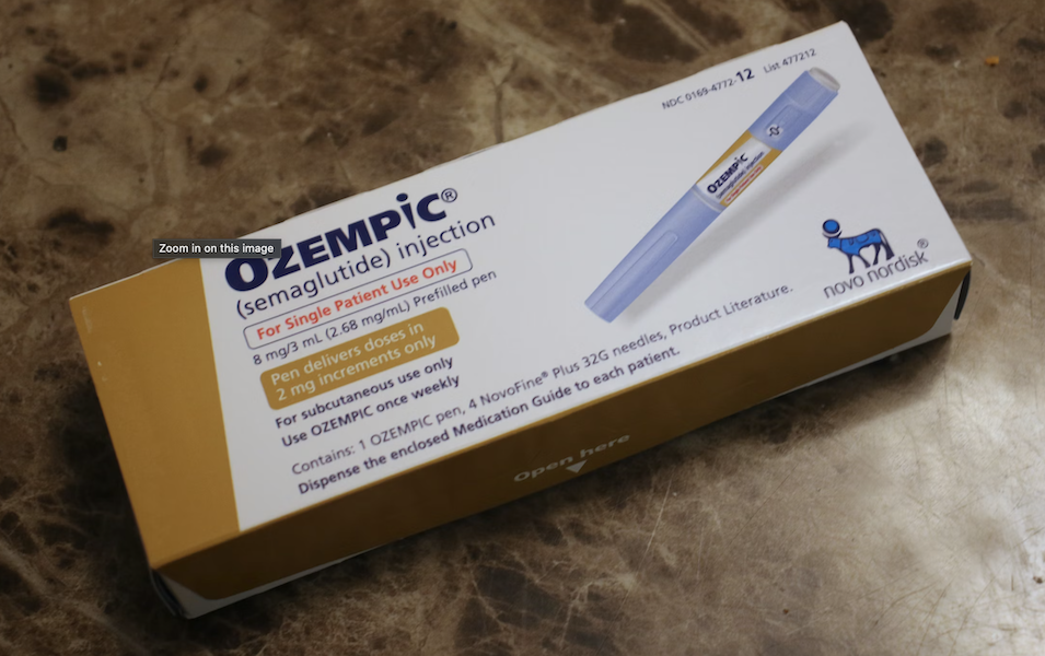 Ozempic semaglutide GLP-1 injection pen packaging used for weight loss and type 2 diabetes treatment